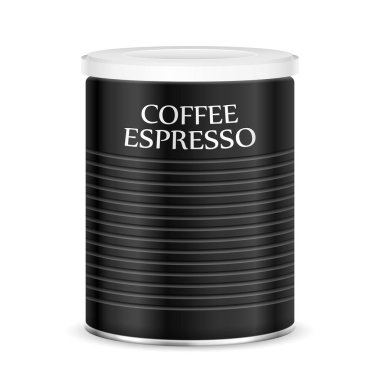 Beyaz üzerine kahve teneke kutu