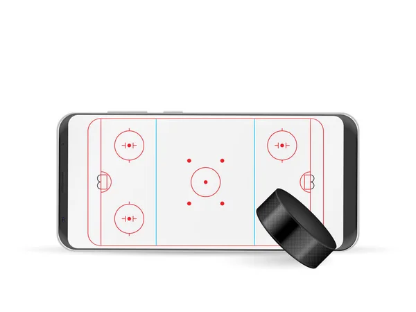 Smart phone hockey — Stock Vector