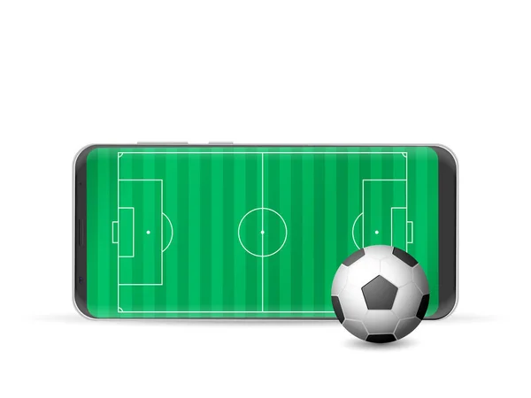 Teléfono inteligente fútbol — Archivo Imágenes Vectoriales