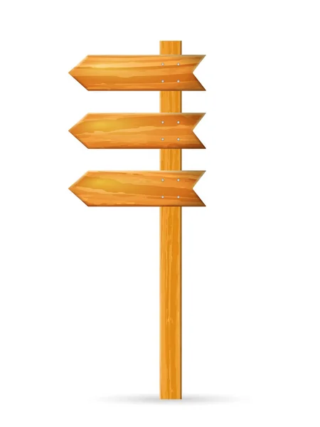 Wooden sign post — Stock Vector