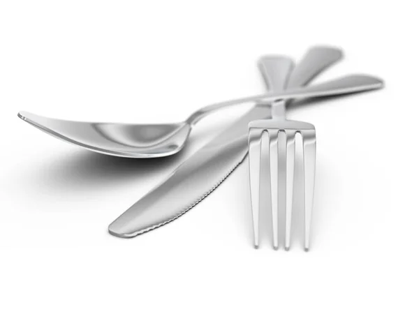 Cutlery on white — Stock Photo, Image