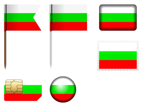 Sada příznaků Bulharsko — Stockový vektor