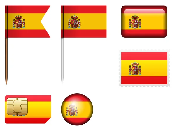 Nastaven příznak Španělsko — Stockový vektor