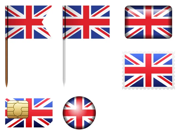 UK-flaggan inställd — Stock vektor