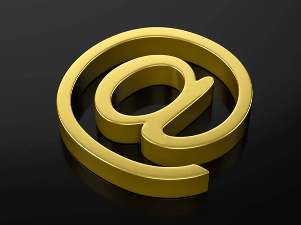 Gold email symbol — Stock Photo, Image