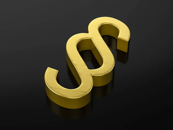 Gold paragraph symbol — Stock Photo, Image