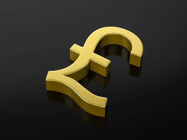 Gold-Pfund-Symbol — Stockfoto