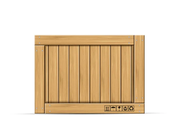 Caja de madera — Vector de stock