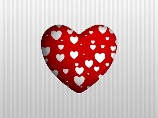 Fond de coeur coupé — Image vectorielle