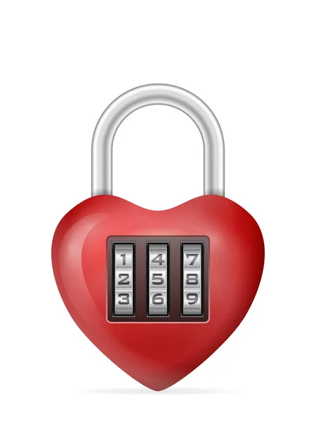 Padlock heart — Stock Vector