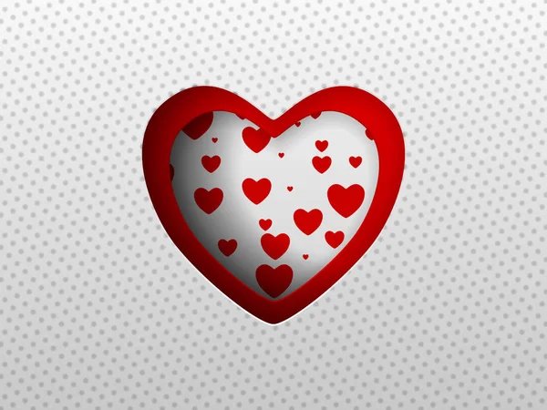 Fond de coeur coupé — Image vectorielle