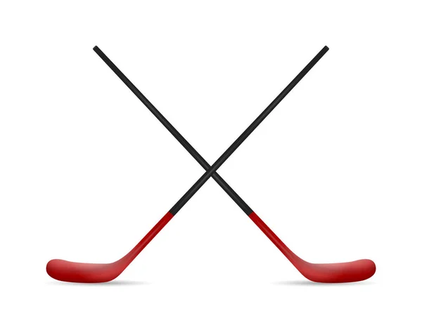 Hockey Sticks White Background Vector Illustration — Stock Vector