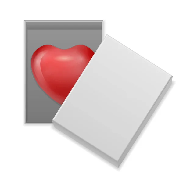 Heart in box — Stock Vector