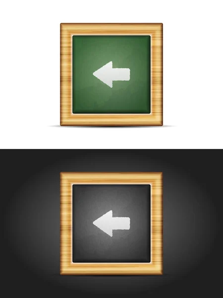 Arrow sign on chalkboard — 스톡 벡터