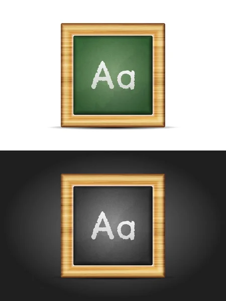 Letter A on chalkboard — 스톡 벡터