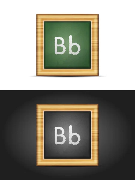 Letter B on chalkboard — 스톡 벡터