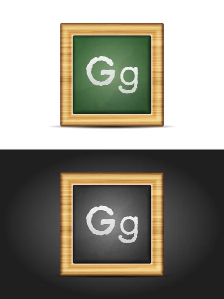 Písmeno G na tabuli — Stockový vektor