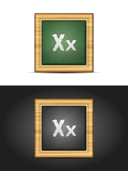 Letter X on chalkboard — Stock vektor