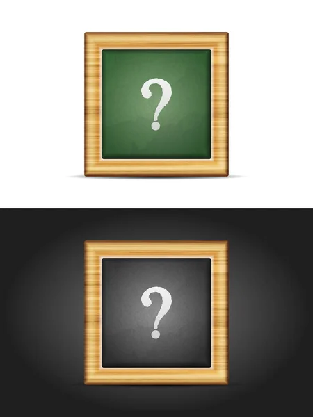 Question sign on chalkboard — Stock Vector