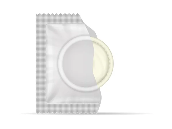 Відкритий презерватив — стоковий вектор
