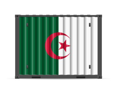 Cargo container Algeria flag