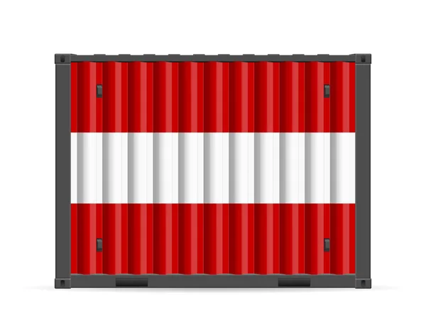 Recipiente de carga Bandeira Áustria — Vetor de Stock