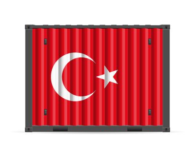 Cargo container Turkey flag