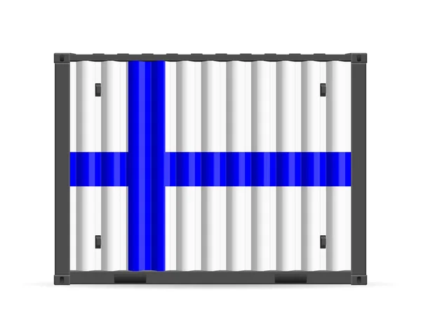 Nákladní kontejner Finsko vlajka — Stockový vektor