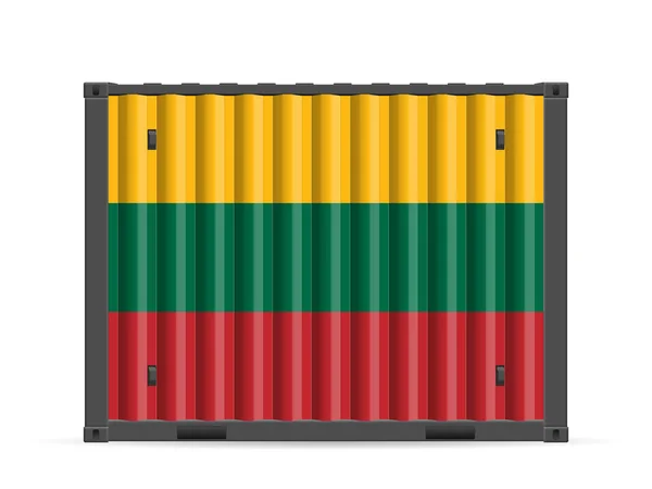 Nákladní kontejner Litva vlajka — Stockový vektor