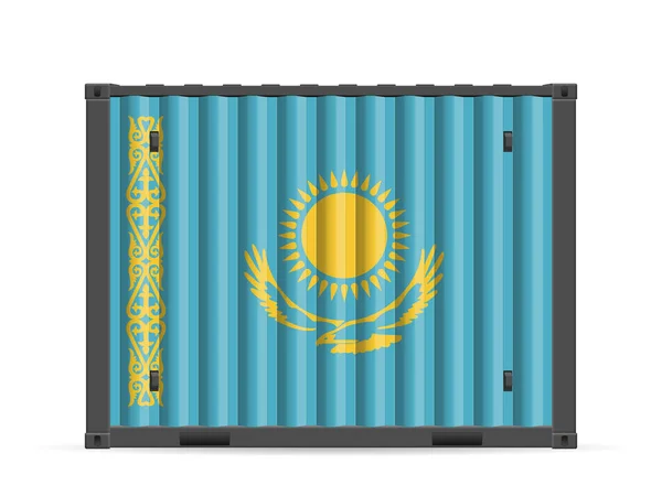 Nákladní kontejner Kazachstánská vlajka — Stockový vektor