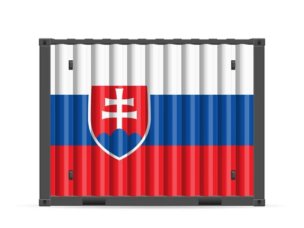 Вантажний контейнер Прапор Словаччини — стоковий вектор