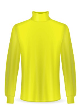 Beyaz arka planda uzun kollu tişört. Vektör illüstrasyonu.