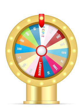 Çarkıfelek beyaz zemin üzerinde. Vektör çizim.