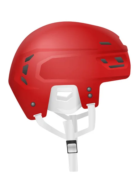 Hockey Helm Auf Weißem Hintergrund Vektorillustration — Stockvektor