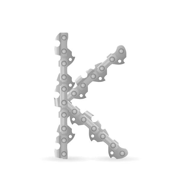 Chainsaw Chain Letter White Background Vector Illustration Stock Vector
