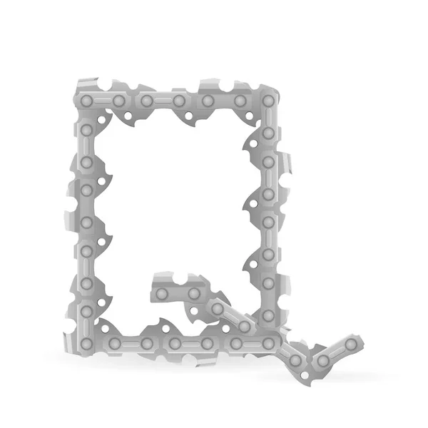 Chainsaw Chain Letter White Background Vector Illustration Stock Vector