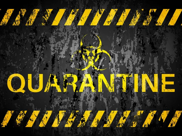 Grunge Quarantine Textured Background Vector Illustration — Stock Vector