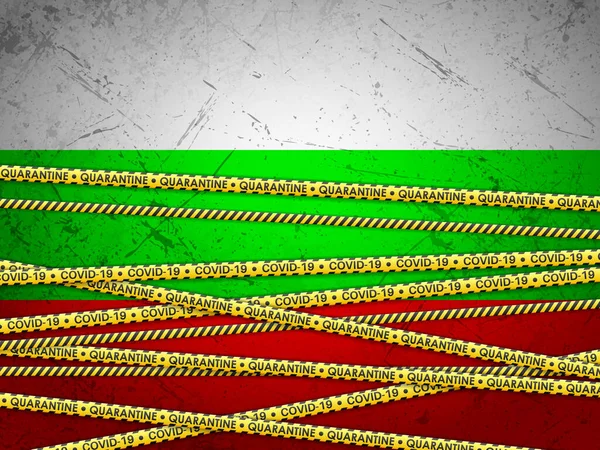 Bulgarie Quarantaine Fond Texturé Illustration Vectorielle — Image vectorielle