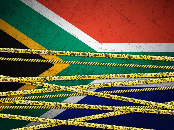 Afrique Sud Quarantaine Fond Texturé Illustration Vectorielle — Image vectorielle