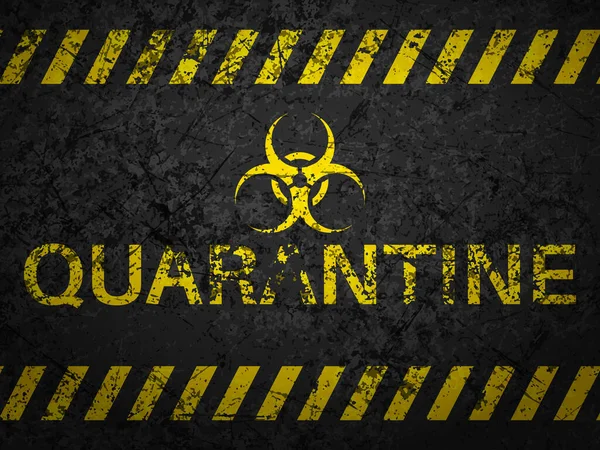 Grunge Quarantine Textured Background Vector Illustration — Stock Vector