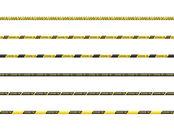 Covid Bänder Auf Weißem Hintergrund Vektorillustration — Stockvektor