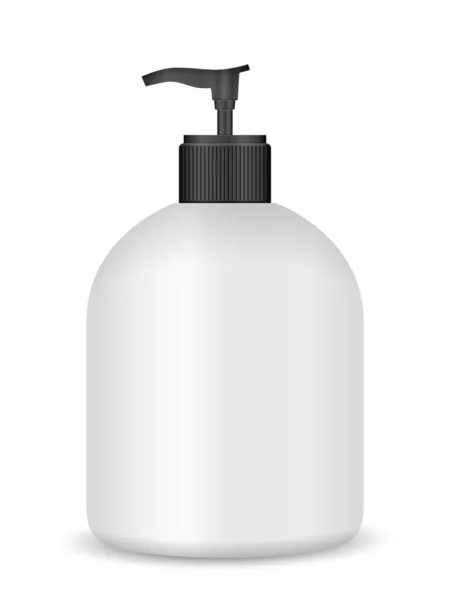 Sapone Liquido Fondo Bianco Illustrazione Vettoriale — Vettoriale Stock