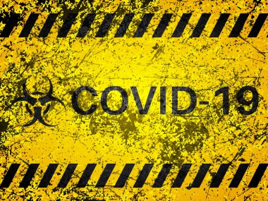 Grunge covid-19 dokulu arka plan. Vektör illüstrasyonu.