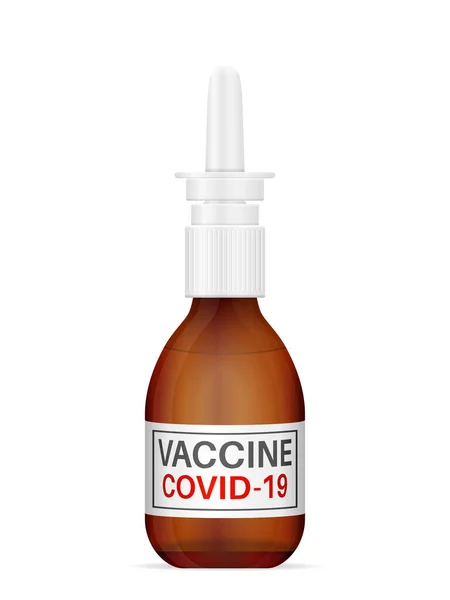 Vaccin Covid Een Witte Achtergrond Vectorillustratie — Stockvector