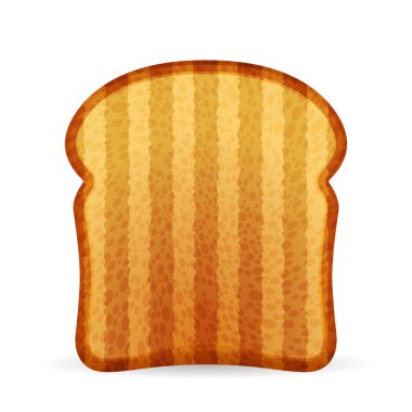 Beyaz arka planda ekmekli tost. Vektör illüstrasyonu.