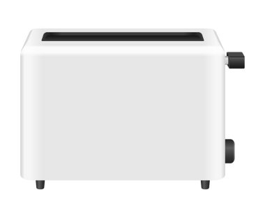 Beyaz arka planda bir tost makinesi. Vektör illüstrasyonu.