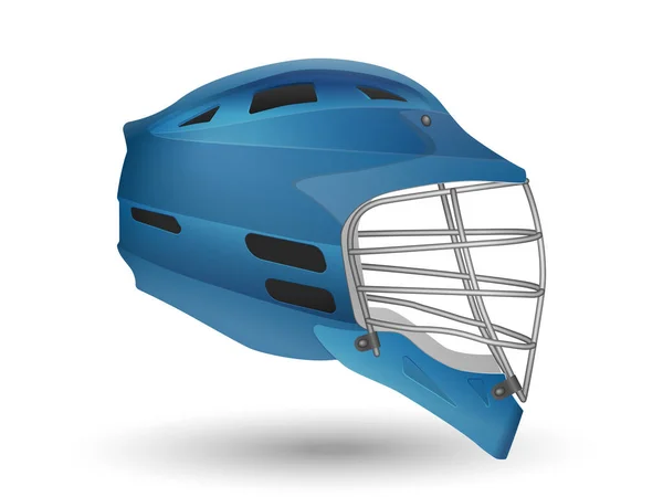 Lacrosse Helmet White Background Vector Illustration — Stock Vector