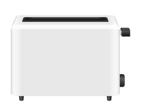 Toaster White Background Vector Illustration — Stock Vector