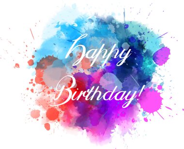 Çok renkli doğum günü leke