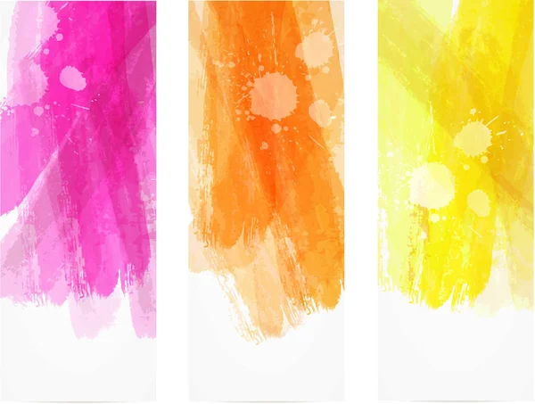 Aquarell gebürstete Linien Banner — Stockvektor